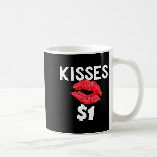 Kisses For Only One Dollar Valentine's Day Edition Koffiemok (Rechts)