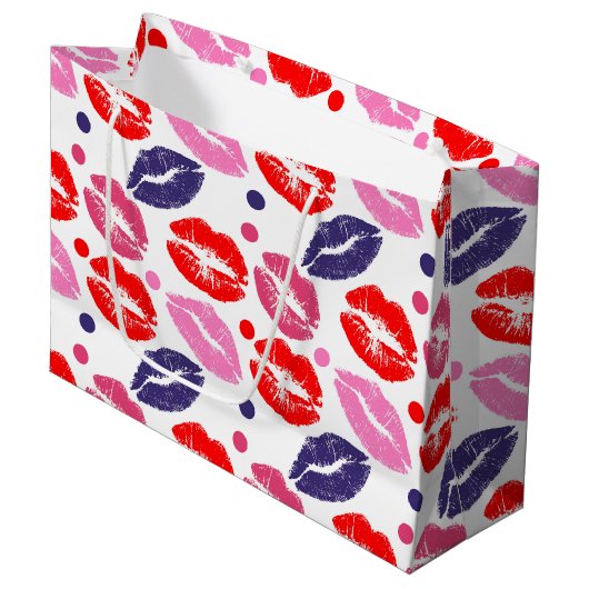 Kisses Gift Bag Groot Cadeauzakje (Voorkant Gekanteld)