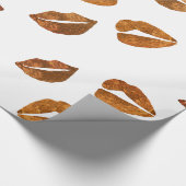Kisses Gouden Lippen Inpakpapier (Hoek)
