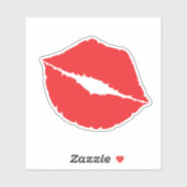 Kisses Grote Rode Lippen Sticker (Vel)