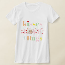 Kisses, liefde, foto-Valentijnsdag met een tintje T-shirt