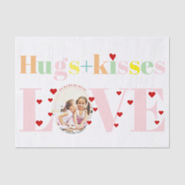 Kisses, liefde, touwtjes foto-Valentijnsdag Tissuepapier