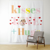 Kisses, liefde, touwtjes foto-Valentijnsdag Wandkleed (In situ)