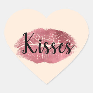 Kisses Lippen Hart Sticker