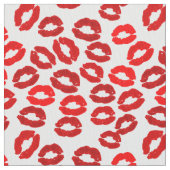 kisses lips lipstick print valentines day pattern stof (Close Up)