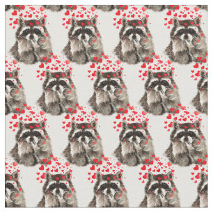 Kisses Love Hearts Animal Fun Stof