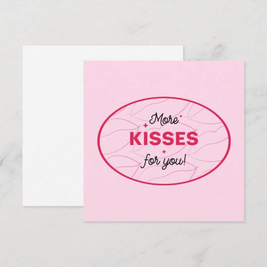 Kisses Love Lips Red Pink Lettering. (Voorkant / Achterkant)