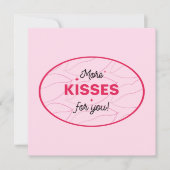 Kisses Love Lips Red Pink Lettering. (Voorkant)