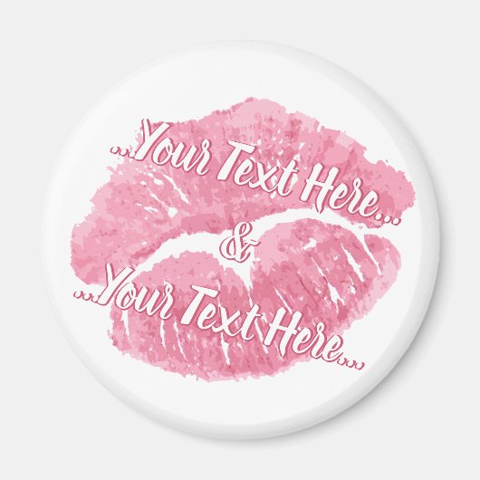 Kisses Magnet Personalized Love & Kisses Gifts (Voorkant)