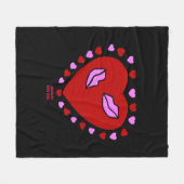 Kisses Medium Fleece Blanket Deken (Voorkant (Horizontaal))