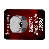 Kisses...met een slobber...Valentijnse koelkast Magneet (Horizontaal)