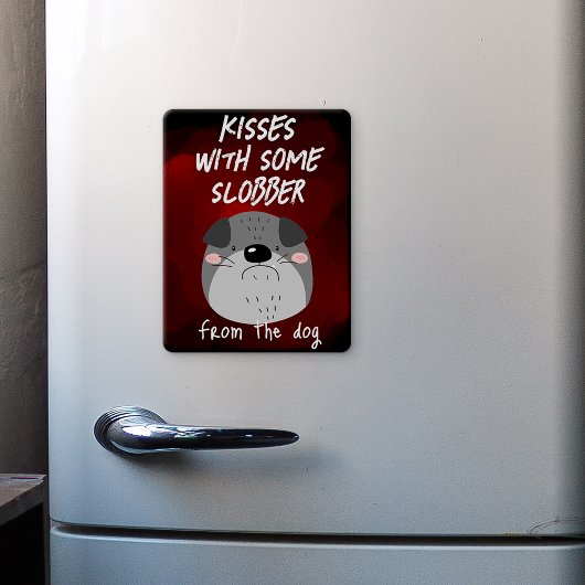 Kisses...met een slobber...Valentijnse koelkast Magneet