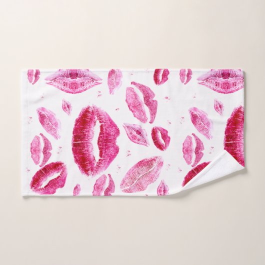 Kisses over alles (wit) bad handdoek (Handdoek)