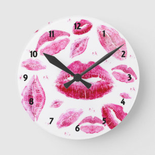 Kisses over alles (wit) ronde klok