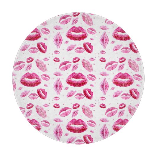 Kisses over alles (wit) snijplank (Voorkant)