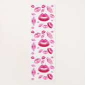 Kisses over alles (wit) yogamat (Achterkant)
