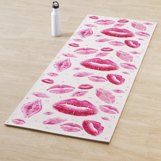 Kisses over alles (wit) yogamat (In situ)