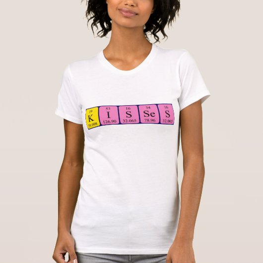 Kisses periodiek shirt met tabelnaam (Voorkant)
