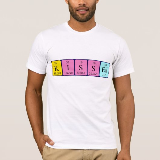 Kisses periodiek shirt met tabelnaam (Voorkant)