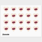 Kisses Rode Gouden Lippen Confetti Sparkle Hart Sticker (Vel)