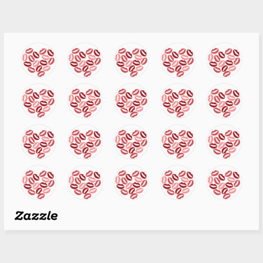 Kisses Ronde Sticker (Vel)