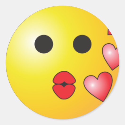 Kisses Ronde Sticker (Voorkant)