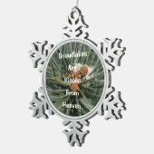 Kisses uit de hemel tin sneeuwvlok ornament (Rechts)