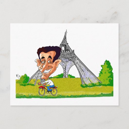 Kisses uit France SARKOZY Briefkaart (Voorkant)