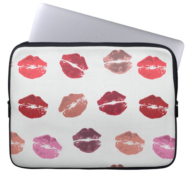 Kisses van het Hoesje van de laptop van Misses Sleeve (Voorkant)
