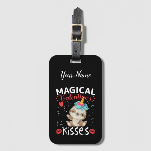 Kisses van Magical Valentijnse's Bagagelabel (Voorkant (verticaal))