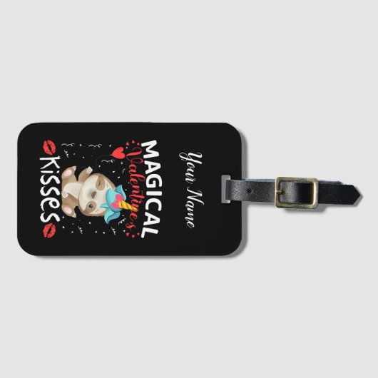 Kisses van Magical Valentijnse's Bagagelabel (Voorkant (horizontaal))