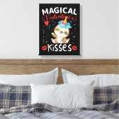 Kisses van Magical Valentijnse's Canvas Afdruk (Insitu (Slaapkamer))