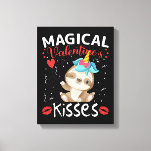 Kisses van Magical Valentijnse's Canvas Afdruk