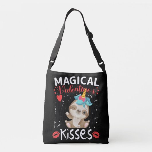 Kisses van Magical Valentijnse's Crossbody Tas (Achterkant)