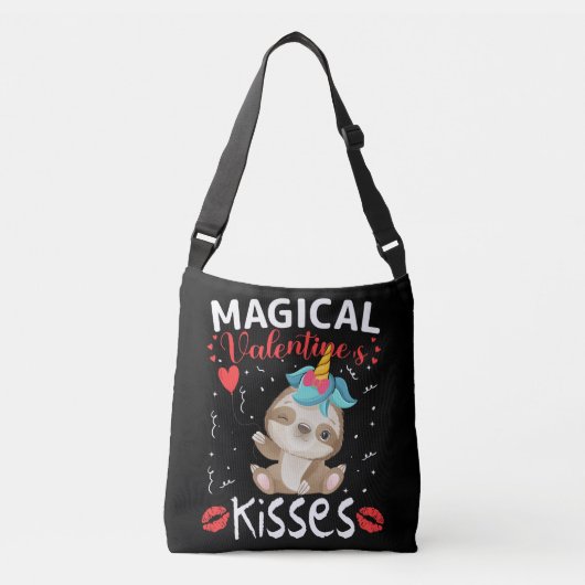 Kisses van Magical Valentijnse's Crossbody Tas (Voorkant)