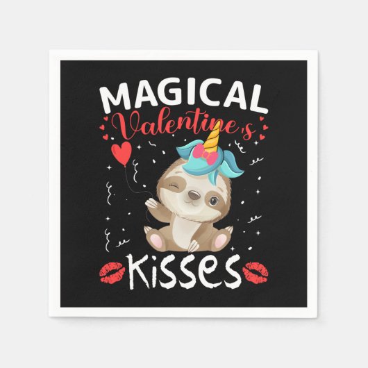 Kisses van Magical Valentijnse's Servet (Voorkant)