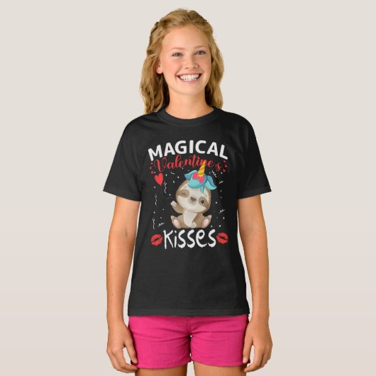 Kisses van Magical Valentijnse's T-shirt (Voorkant volledig)