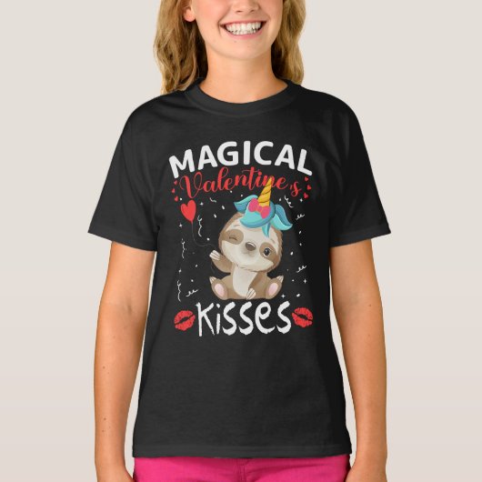 Kisses van Magical Valentijnse's T-shirt (Voorkant)