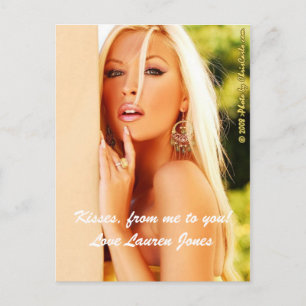 Kisses, van mij tot jou. Love Lauren Jones Briefkaart