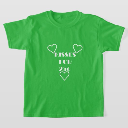 Kisses voor 25 cent - Meisjes' Basic T-Shirt (Laagn)