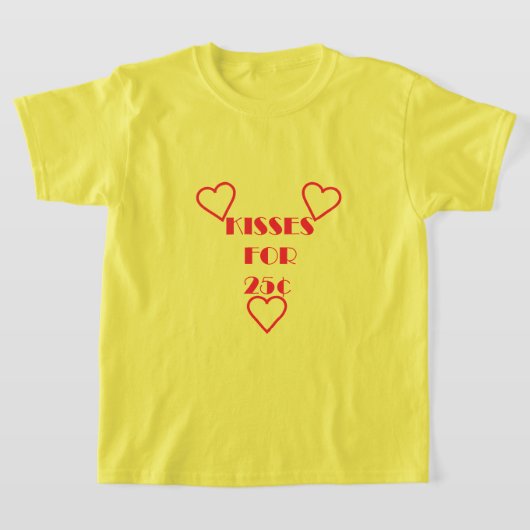 Kisses voor 25 cent - Meisjes' Basic T-Shirt (Laagn)