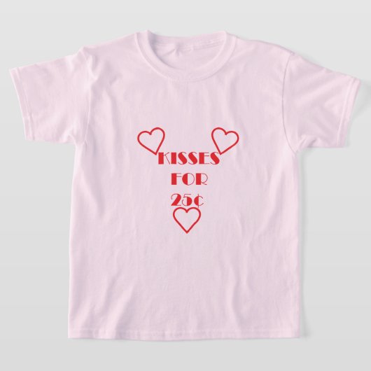 Kisses voor 25 cent - Meisjes' Basic T-Shirt (Laagn)