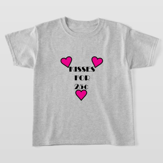 Kisses voor 25 cent - Meisjes' Basic T-Shirt (Laagn)