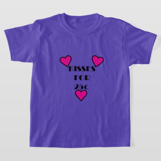 Kisses voor 25 cent - Meisjes' Basic T-Shirt  (Laagn)