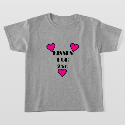 Kisses voor 25 cent - Meisjes' Basic T-Shirt (Laagn)