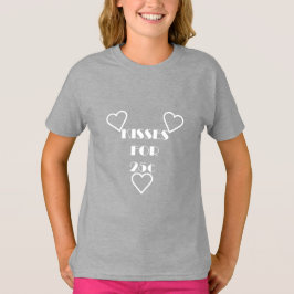 Kisses voor 25 cent - Meisjes' Basic T-Shirt