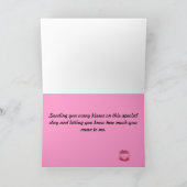 Kisses voor jou feestdagen kaart (Binnen)