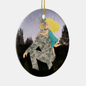 Kisses voor pap kerstversiering keramisch ornament (Rechts)