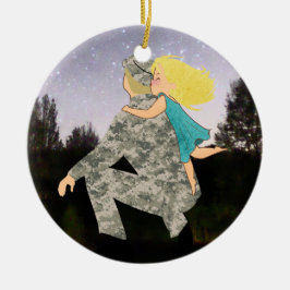 Kisses voor pap kerstversiering keramisch ornament