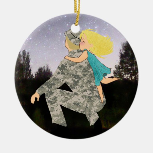 Kisses voor pap kerstversiering keramisch ornament (Voorkant)